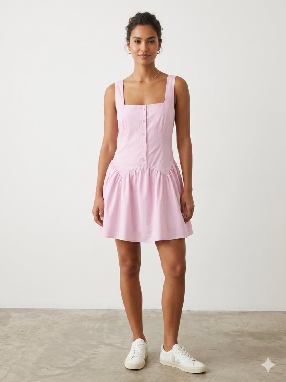 Peppermayo Pink Drop Waist Mini Dress NWT Size Small Revolve